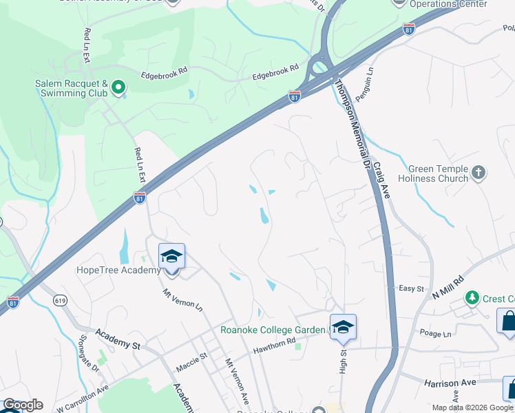 map of restaurants, bars, coffee shops, grocery stores, and more near 400 Walnut Road in Salem