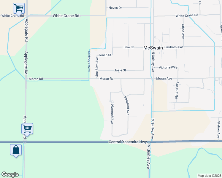 map of restaurants, bars, coffee shops, grocery stores, and more near 6318 Richmond Drive in Atwater