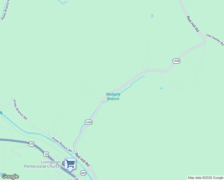 map of restaurants, bars, coffee shops, grocery stores, and more near Red Hill Road in Livingston