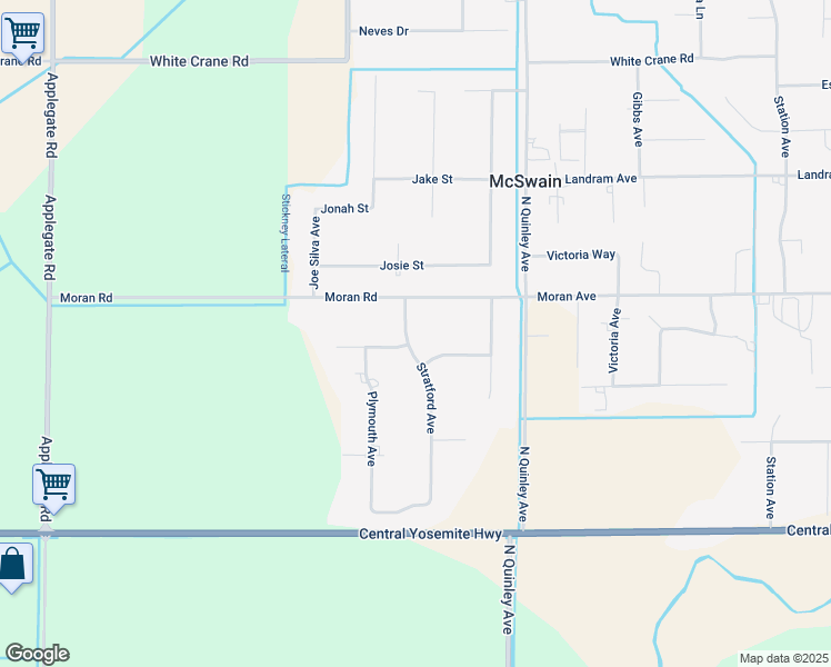 map of restaurants, bars, coffee shops, grocery stores, and more near 1422 Stratford Avenue in Atwater