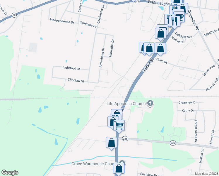 map of restaurants, bars, coffee shops, grocery stores, and more near 564 Mooreland Avenue in Madisonville