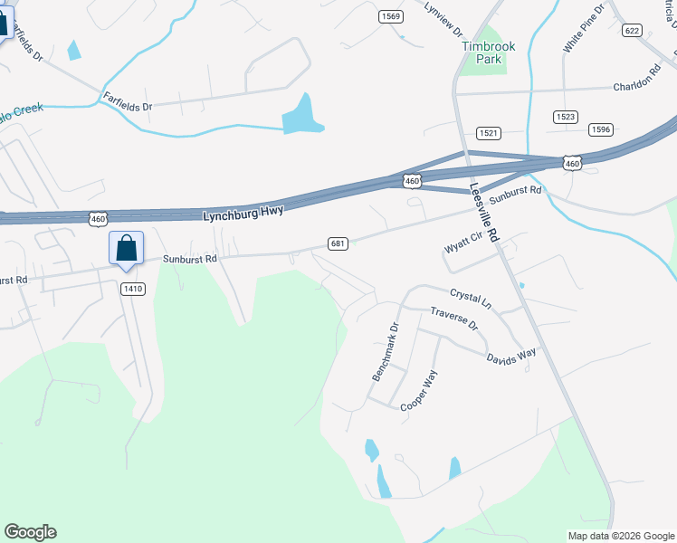 map of restaurants, bars, coffee shops, grocery stores, and more near 47 Pelt Lane in Evington