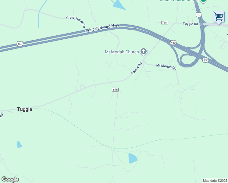 map of restaurants, bars, coffee shops, grocery stores, and more near 79 Dry Bridge Road in Farmville