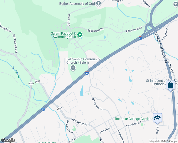 map of restaurants, bars, coffee shops, grocery stores, and more near 1232 Red Lane in Salem