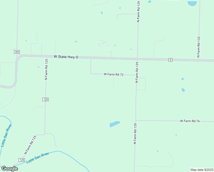 map of restaurants, bars, coffee shops, grocery stores, and more near 6127 North Farm Road 127 in Springfield