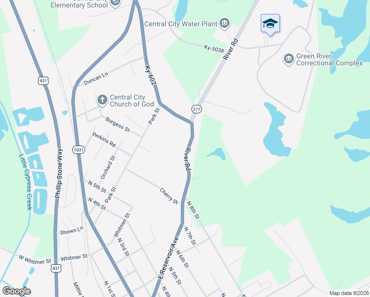 map of restaurants, bars, coffee shops, grocery stores, and more near 929 River Road in Central City