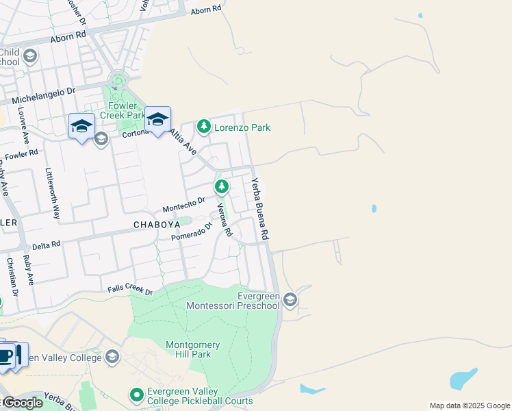 map of restaurants, bars, coffee shops, grocery stores, and more near 3885 Jasmine Circle in San Jose