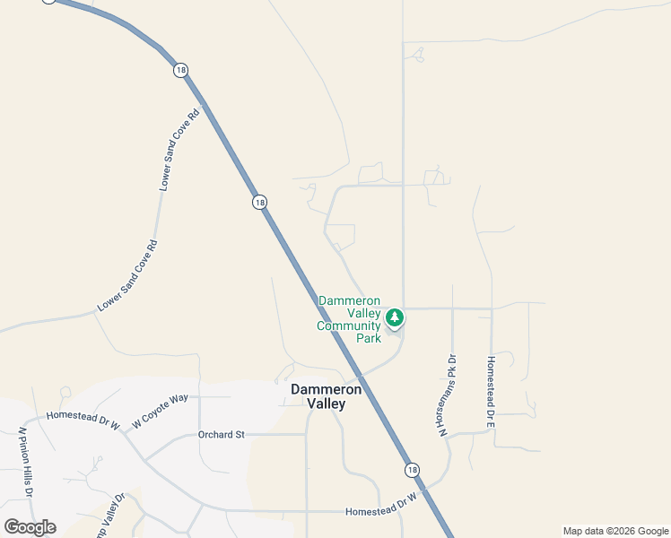 map of restaurants, bars, coffee shops, grocery stores, and more near 1383 North Canyon Trails Drive in Dammeron Valley