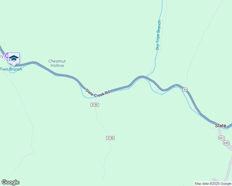 map of restaurants, bars, coffee shops, grocery stores, and more near Anchor Road in Buchanan County