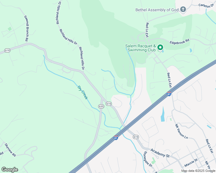 map of restaurants, bars, coffee shops, grocery stores, and more near 1397 Fieldgate Road in Salem