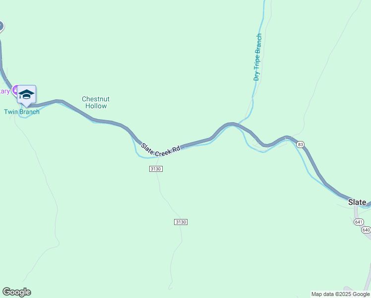 map of restaurants, bars, coffee shops, grocery stores, and more near Anchor Road in Buchanan County