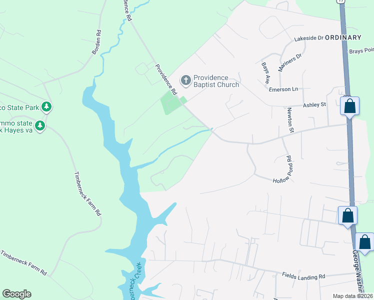 map of restaurants, bars, coffee shops, grocery stores, and more near 6657 Branch Road in Gloucester