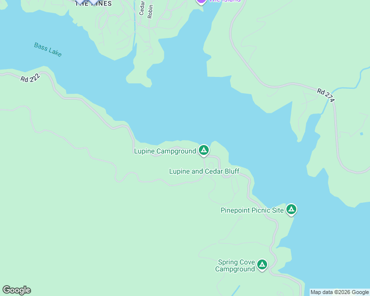 map of restaurants, bars, coffee shops, grocery stores, and more near 40501 Road 222 in Bass Lake