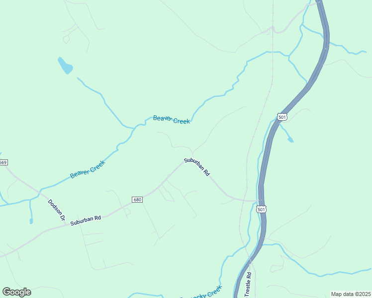 map of restaurants, bars, coffee shops, grocery stores, and more near 120 Foster Lane in Lynchburg