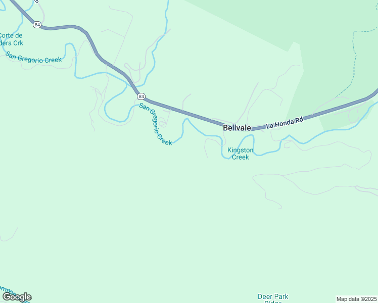 map of restaurants, bars, coffee shops, grocery stores, and more near 5090 La Honda Road in San Gregorio