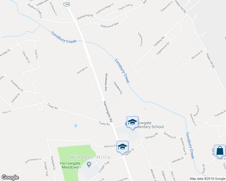map of restaurants, bars, coffee shops, grocery stores, and more near 3626 Broadwater Road in Chester
