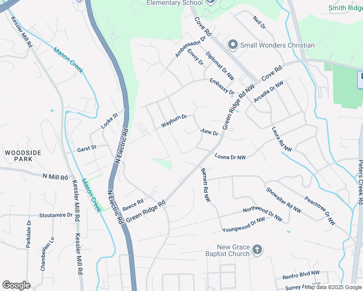 map of restaurants, bars, coffee shops, grocery stores, and more near 1909 Montclair Drive in Roanoke