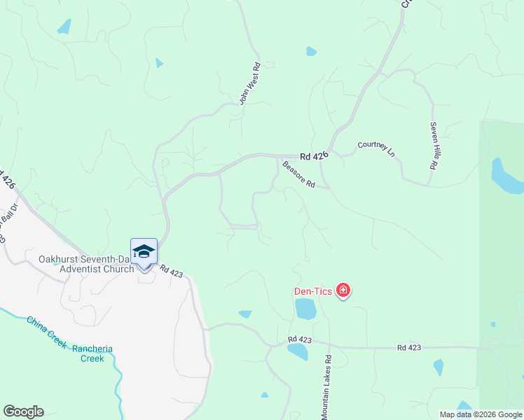 map of restaurants, bars, coffee shops, grocery stores, and more near 51192 Bon Veu Drive in Oakhurst