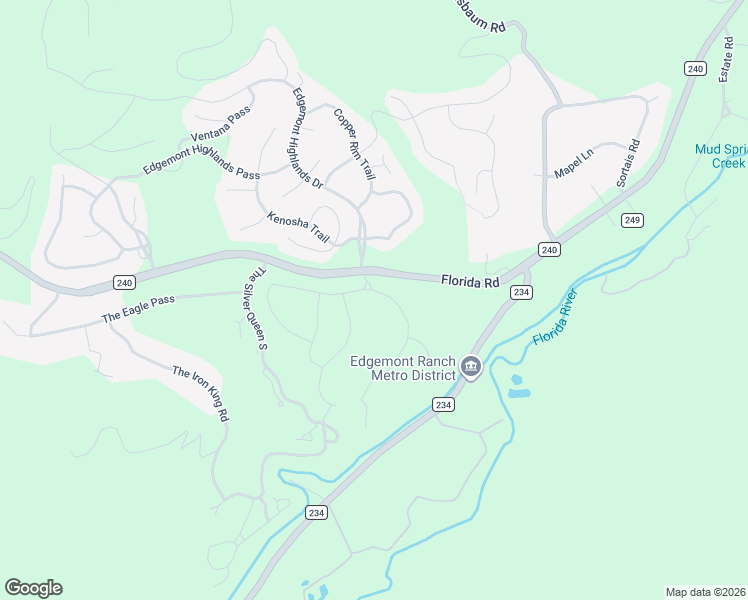 map of restaurants, bars, coffee shops, grocery stores, and more near 5944 County Road 240 in Durango