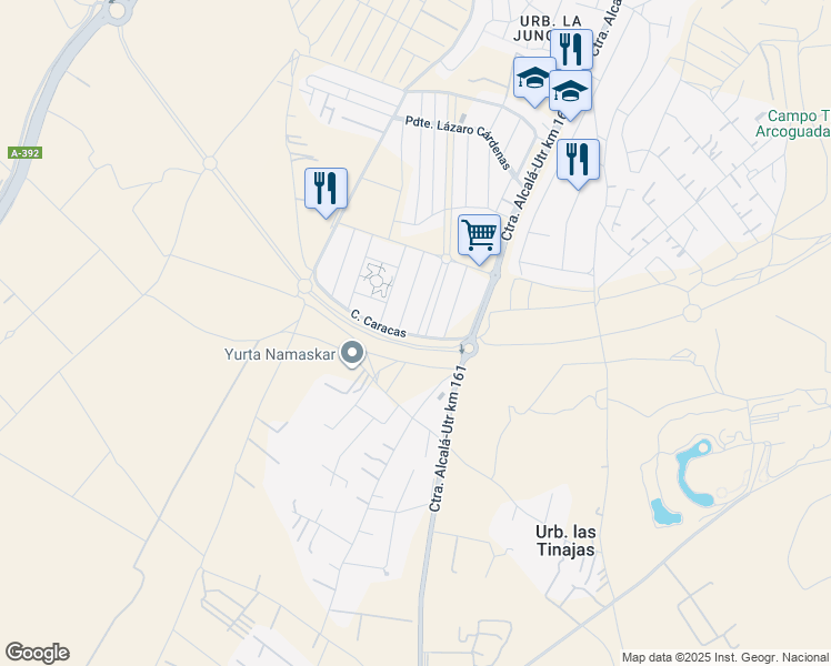 map of restaurants, bars, coffee shops, grocery stores, and more near 48 Alameda de Buenos Aires in Alcalá de Guadaíra