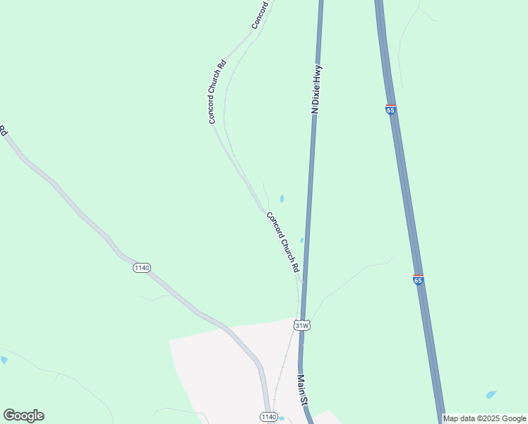 map of restaurants, bars, coffee shops, grocery stores, and more near 267 Concord Church Road in Bonnieville