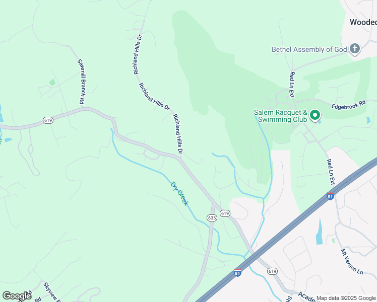 map of restaurants, bars, coffee shops, grocery stores, and more near 1542 Wanaga Way Drive in Salem