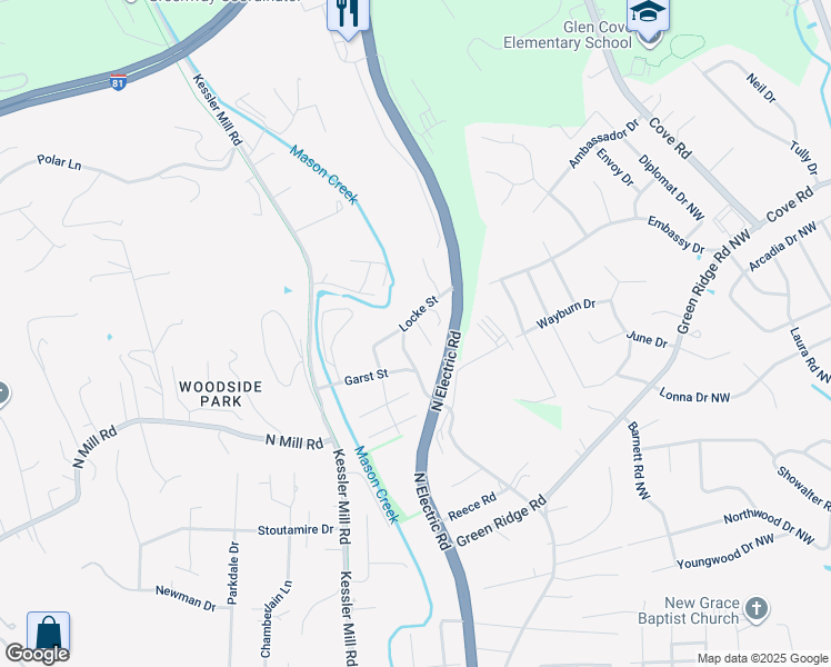 map of restaurants, bars, coffee shops, grocery stores, and more near 813 Alta Circle in Salem