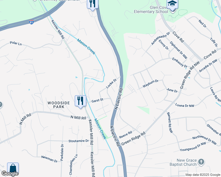 map of restaurants, bars, coffee shops, grocery stores, and more near 813 Alta Circle in Salem
