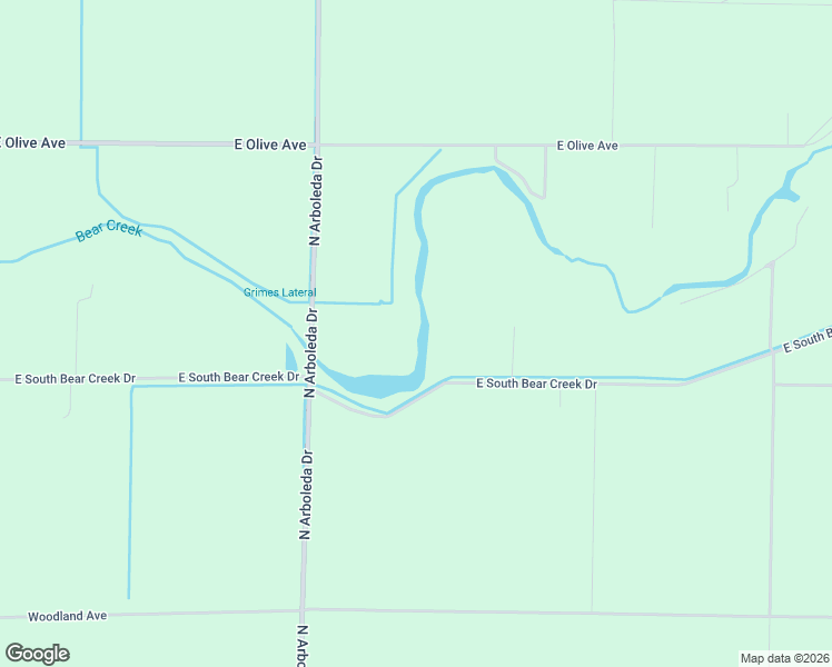 map of restaurants, bars, coffee shops, grocery stores, and more near 6136 East South Bear Creek Drive in Merced