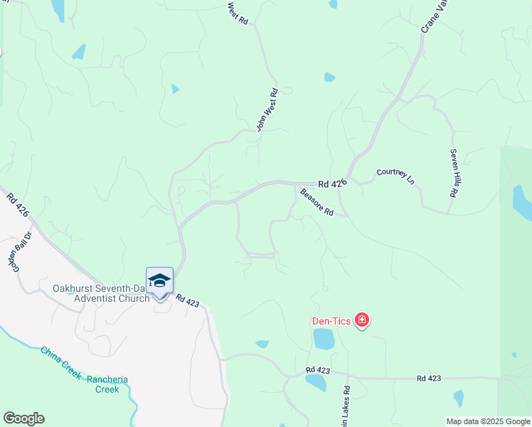 map of restaurants, bars, coffee shops, grocery stores, and more near 51259 Bon Veu Drive in Oakhurst