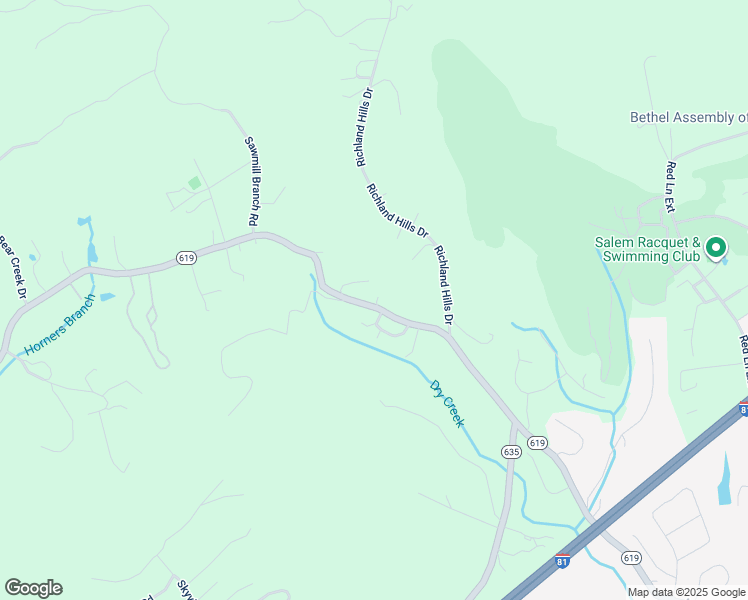 map of restaurants, bars, coffee shops, grocery stores, and more near 1611 Wildwood Road in Salem