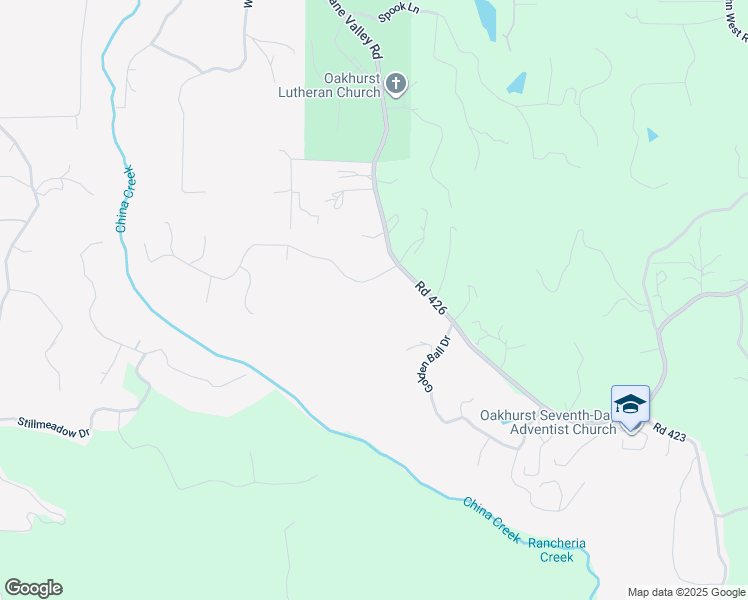 map of restaurants, bars, coffee shops, grocery stores, and more near 50330 Road 426 in Oakhurst