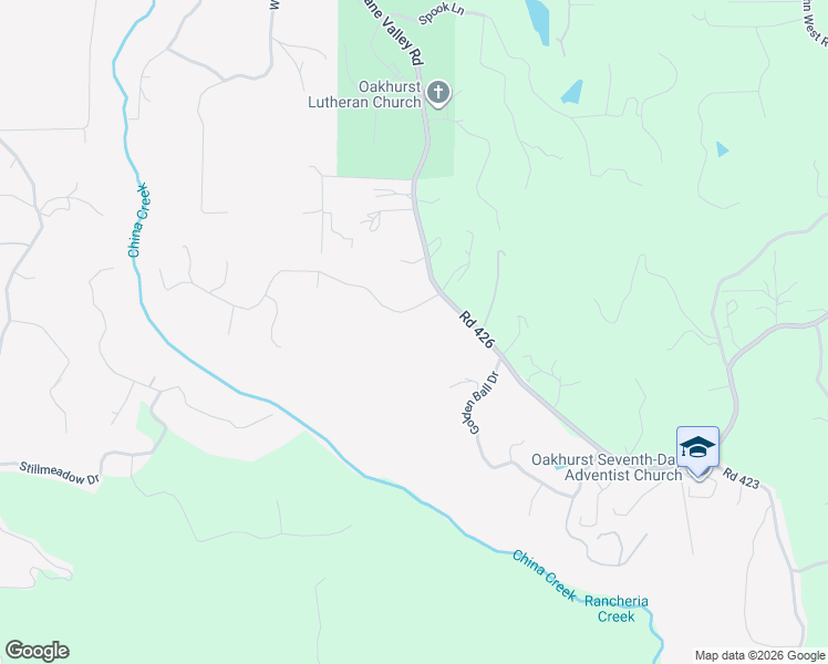 map of restaurants, bars, coffee shops, grocery stores, and more near 50330 Road 426 in Oakhurst