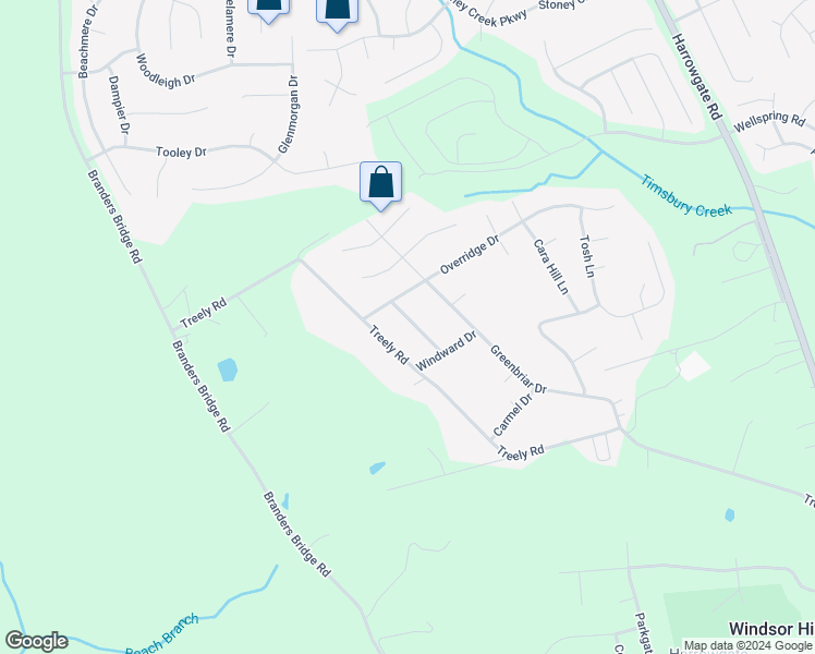 map of restaurants, bars, coffee shops, grocery stores, and more near 4619 Dunkirk Drive in Chester