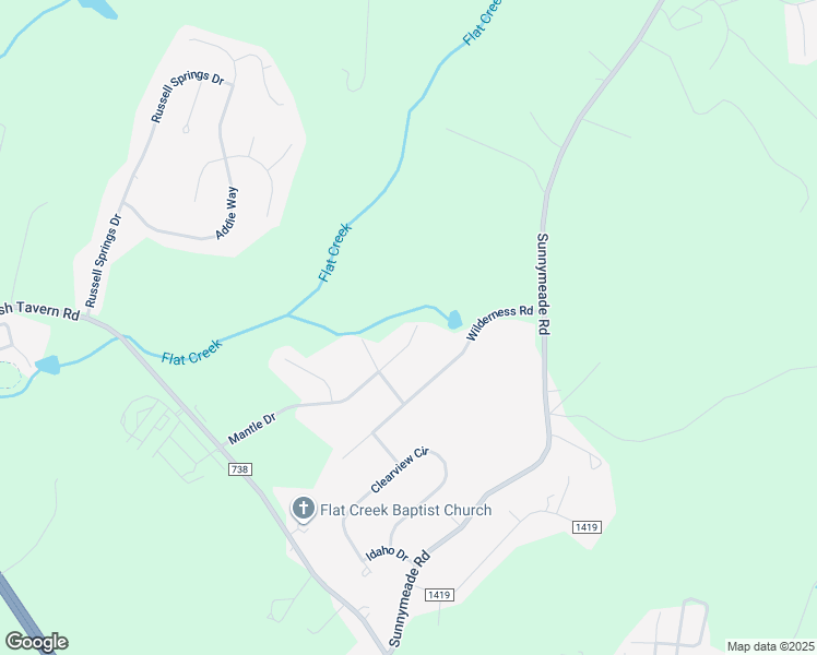 map of restaurants, bars, coffee shops, grocery stores, and more near 520 Mantle Drive in Lynchburg