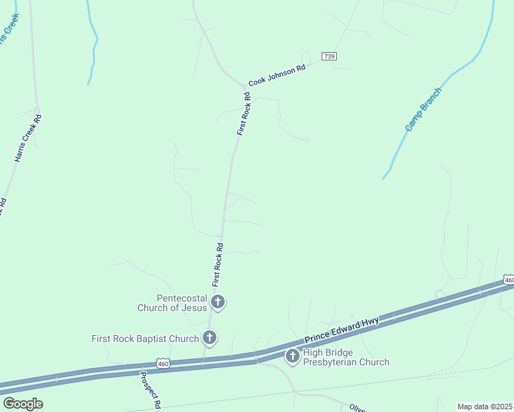 map of restaurants, bars, coffee shops, grocery stores, and more near 580 First Rock Road in Prospect