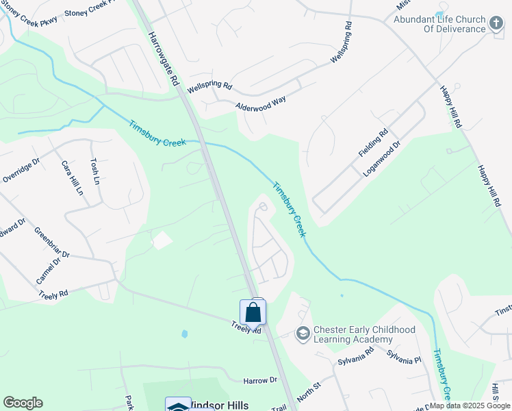 map of restaurants, bars, coffee shops, grocery stores, and more near 14920 Broadwater Way in Chester