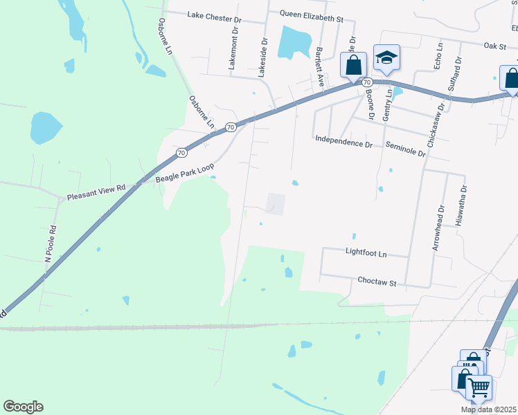 map of restaurants, bars, coffee shops, grocery stores, and more near Bill Cornette Drive in Madisonville
