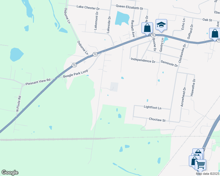 map of restaurants, bars, coffee shops, grocery stores, and more near Bill Cornette Drive in Madisonville