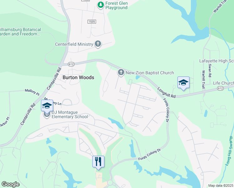 map of restaurants, bars, coffee shops, grocery stores, and more near 119 Royal Sydney in Williamsburg