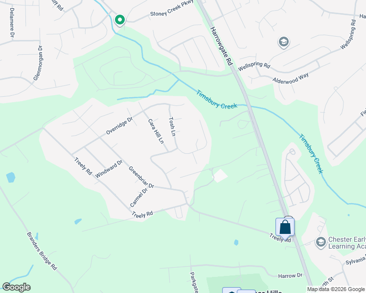 map of restaurants, bars, coffee shops, grocery stores, and more near 14901 Horseshoe Bend Drive in Chester