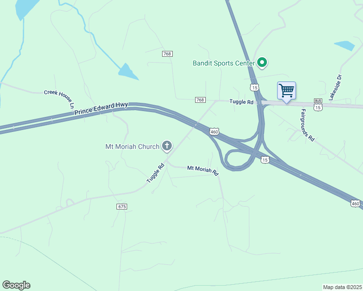 map of restaurants, bars, coffee shops, grocery stores, and more near 1976 Tuggle Road in Farmville