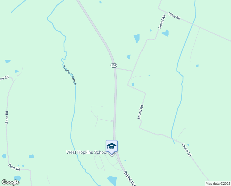 map of restaurants, bars, coffee shops, grocery stores, and more near 2695 Rabbit Ridge Road in Nebo