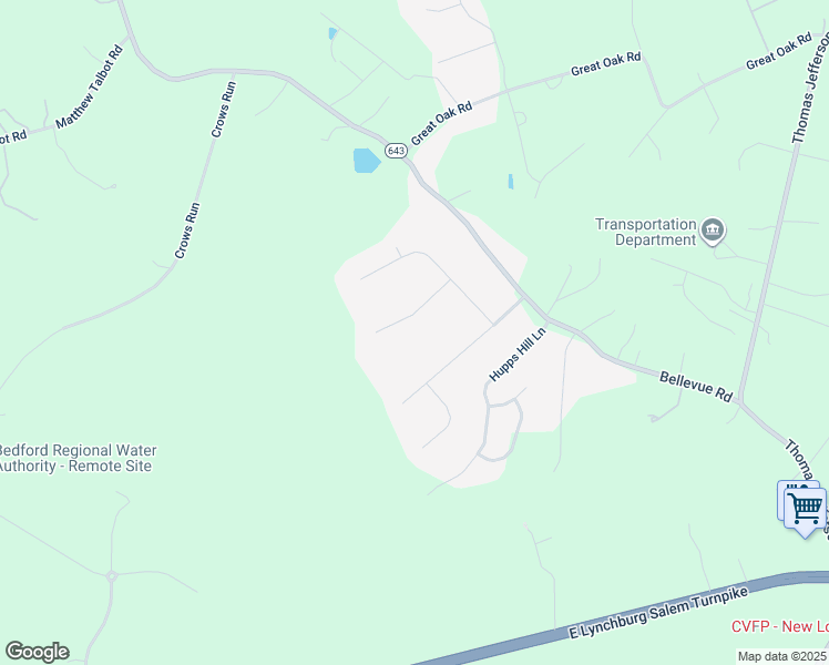 map of restaurants, bars, coffee shops, grocery stores, and more near 1135 Brigade Pl in Forest