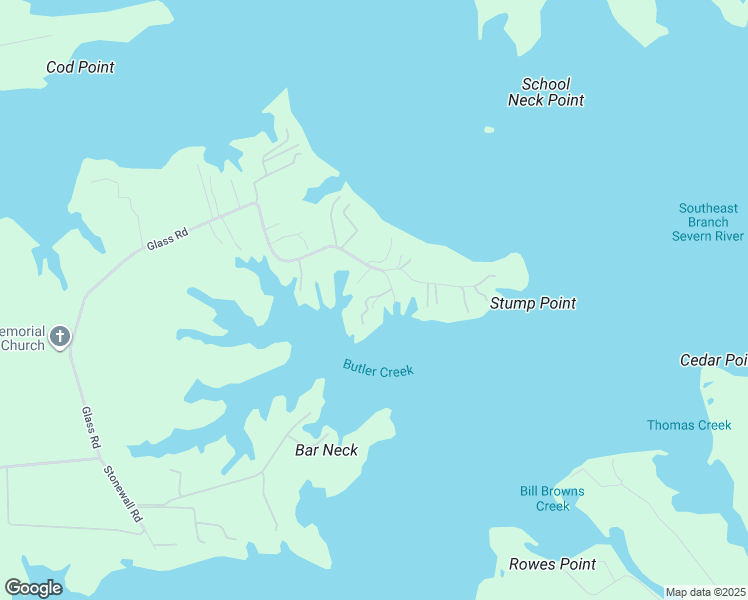 map of restaurants, bars, coffee shops, grocery stores, and more near 9688 Glass Road in Gloucester County