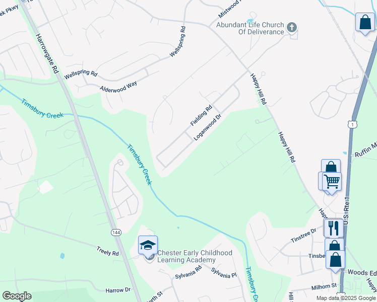 map of restaurants, bars, coffee shops, grocery stores, and more near 3208 Loganwood Drive in Chesterfield County
