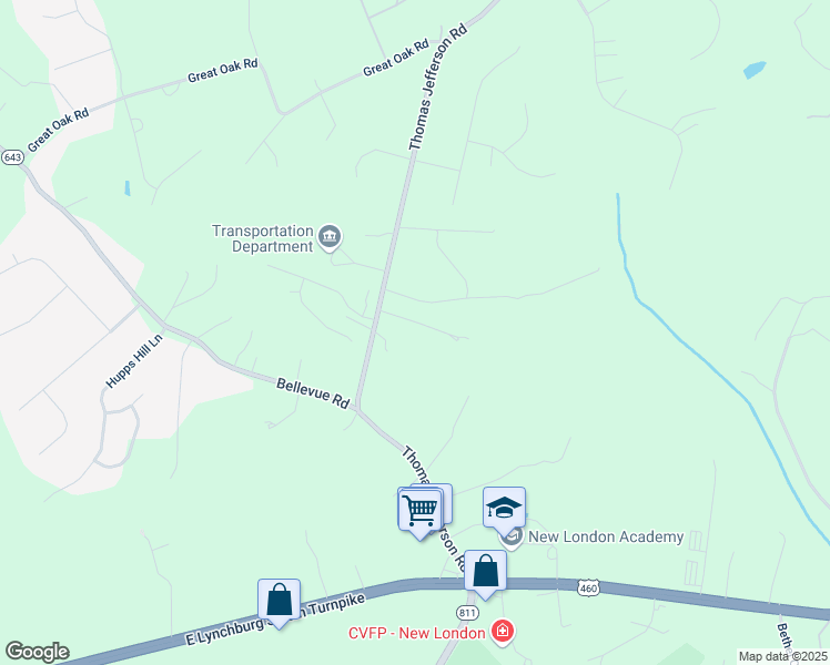 map of restaurants, bars, coffee shops, grocery stores, and more near 1093 London Drive in Forest