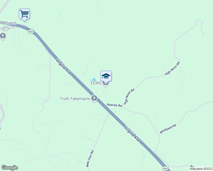 map of restaurants, bars, coffee shops, grocery stores, and more near 6899 Virginia Avenue in Pembroke