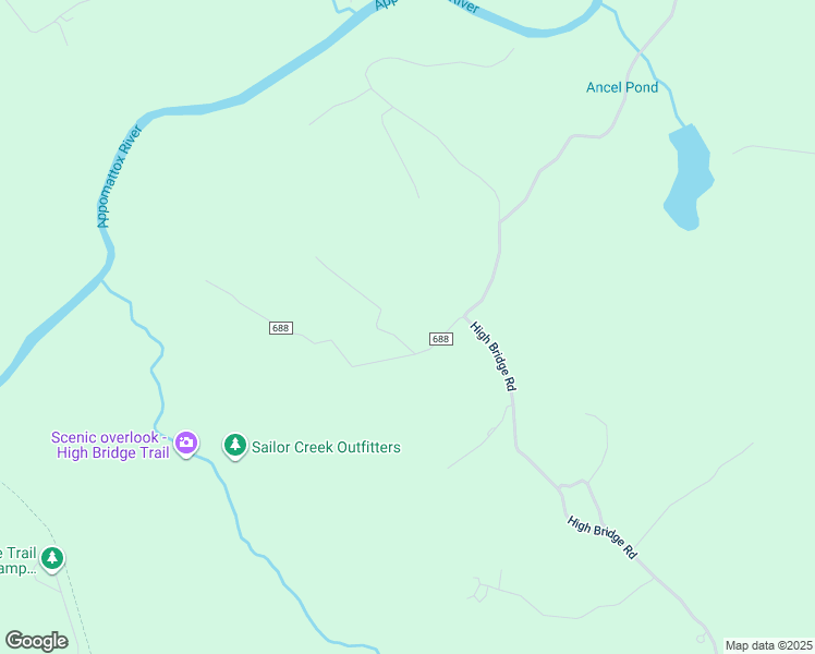 map of restaurants, bars, coffee shops, grocery stores, and more near 1234 High Bridge Road in Rice