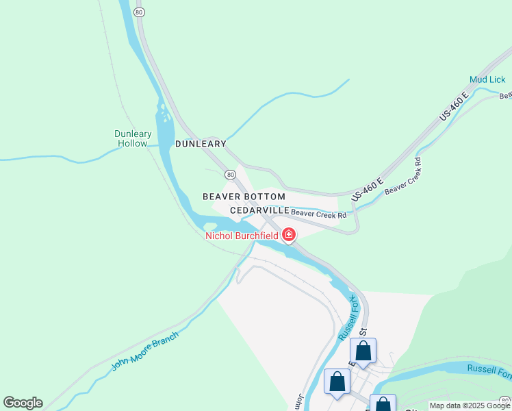 map of restaurants, bars, coffee shops, grocery stores, and more near in Cedarville